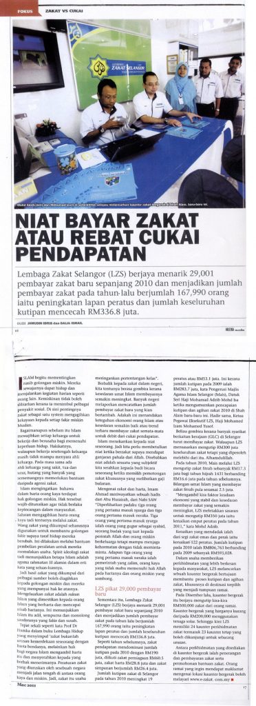 NIAT BAYAR ZAKAT ATAU REBAT CUKAI PENDAPATAN - Lembaga 