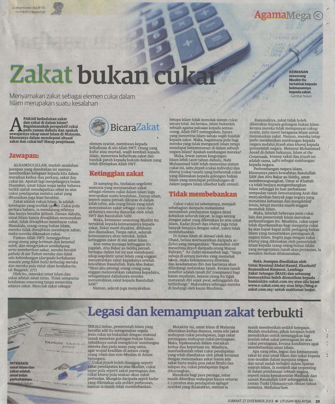 ZAKAT BUKAN CUKAI - Lembaga Zakat Selangor