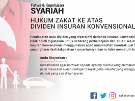 hukum ke atas pendapatan atau dividen yang diperolehi daripada insurans konvensional