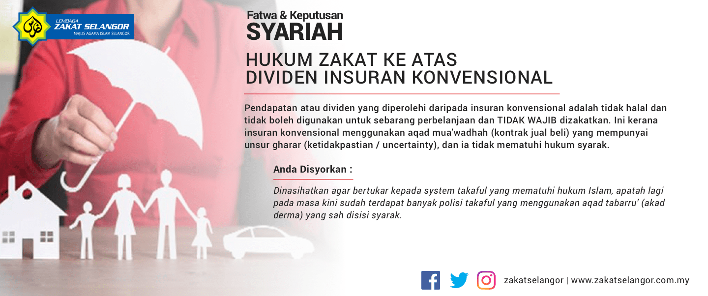 Hukum Zakat ke Atas Dividen Insuran Konvensional - Lembaga 